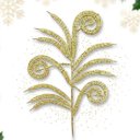 Ver imagem 1 de Ramos Galhos Arranjo Enfeite Natalino Dourado 40cm Kit 18PÇS