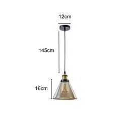 Pendente Ametista Cone Vidro Âmbar Vintage Moderno Industria - 2