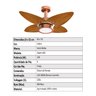 Ventilador de Teto Aspen LED Venti-delta 3000k 4Pás Freijó Cobre 220v - 4