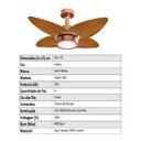 Ver imagem 4 de Ventilador de Teto Aspen LED Venti-delta 3000k 4Pás Freijó Cobre 220v