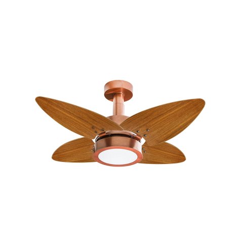 Ventilador de Teto Aspen LED Venti-delta 3000k 4Pás Freijó Cobre 220v
