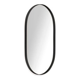 Espelho Grande Oval Moldura Preta 80x50 - 2