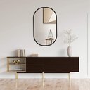 Ver imagem 3 de Espelho Grande Oval Moldura Preta 80x50