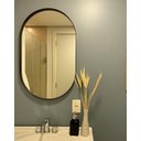 Ver imagem 5 de Espelho Grande Oval Moldura Preta 80x50