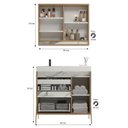 Ver imagem 2 de Gabinete de Banheiro 80cm com Lavatório e Armário Ref 890 Cewal - Itapuã/thassos