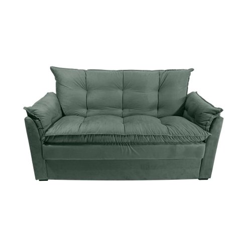 Sofá Small 3 Lugares Conforto 160cm Suede Cinza Herrero Decor
