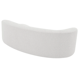 Recamier Orgânico Curvo Sala 2 Lugares Lado Direito Tokyo 140cm Bouclé Branco - Incasa Decor - 3