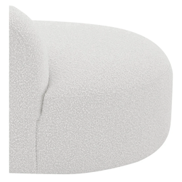 Recamier Orgânico Curvo Sala 2 Lugares Lado Direito Tokyo 140cm Bouclé Branco - Incasa Decor - 7