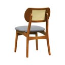 Ver imagem 3 de Kit 2 Cadeiras Organik Encosto Anatômico com Telinha Rattan Natural -amêndoa-linho Cinza Mescla Imp.