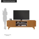Ver imagem 5 de Rack para TV até 70 Polegadas com 2 Portas Ripadas e Nichos Multimóveis Crjcm-RCK005 Cinamomo/Off