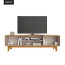 Ver imagem 4 de Rack para TV até 70 Polegadas com 2 Portas Ripadas e Nichos Multimóveis Crjcm-RCK005 Cinamomo/Off