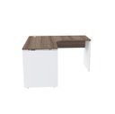 Ver imagem 3 de Mesa em L para Escritório 125x125 Pandin P25 - Walnut/Branco