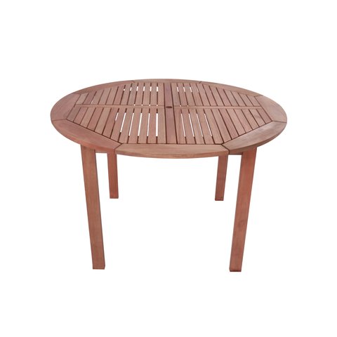 Mesa Redonda em Madeira Maciça com Furo para Ombrelone