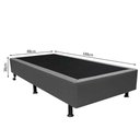Ver imagem 4 de Base Box para Cama Solteiro 88x188cm Liz S05 Sintético Cinza - Mpozenato