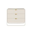 Ver imagem 2 de Cômoda 3 Gavetas 90cm Orgânico Pé Metal Luna Artesano Offwhite