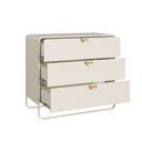 Ver imagem 5 de Cômoda 3 Gavetas 90cm Orgânico Pé Metal Luna Artesano Offwhite