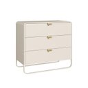 Ver imagem 4 de Cômoda 3 Gavetas 90cm Orgânico Pé Metal Luna Artesano Offwhite