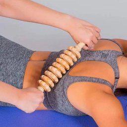 Rolo Bastão Massageador Manual Espiga Madeira Maderoterapia Corporal Mundo Thata - 3