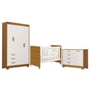 Ver imagem 1 de Quarto de Bebê Zaki e Berço Americano Evolution 4 em 1 Branco Acetinado Savana - Reller