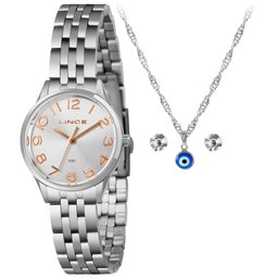 Relógio Pulso Quartz Analógico Lince Lrmh196l30 + Brinde Prata Unico - 1