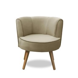 Poltrona Para Sala Decorativa Isa Suede Bege Adonai Estofados - 4