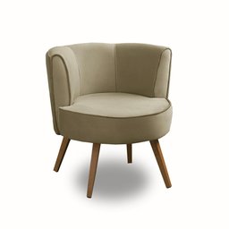 Poltrona Para Sala Decorativa Isa Suede Bege Adonai Estofados - 2