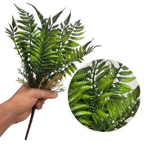 Kit 15 Buquês de Ruscus Verde Artificial 35cm | Ideal para Decoração de Salas e Escritórios