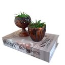 Ver imagem 1 de Livro decorativo e conjunto vaso de vidro trabalhado