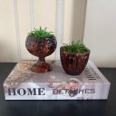 Ver imagem 2 de Livro decorativo e conjunto vaso de vidro trabalhado