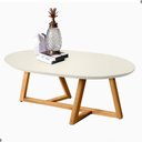 Ver imagem 3 de Mesa de Centro Oval para Sala Manila Off White