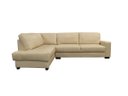 Ver imagem 2 de Sofá de Couro Canto Marrocos 3 Lugares com Chaise Esquerda Manteiga Pigmentado - Mempra Design