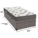 Ver imagem 5 de Cama Box Baú Cinza e Colchão Light Espuma D33 Solteiro Ortobom