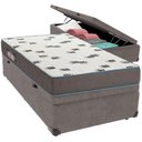 Ver imagem 4 de Cama Box Baú Cinza e Colchão Light Espuma D33 Solteiro Ortobom