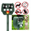Ver imagem 1 de Repelente Solar Ultrassonico Espanta Pragas Afasta Aves Ratos Pombos Gambas Frequencia Ajustavel