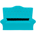 Ver imagem 2 de Conjunto Cabeceira Casal e Recamier Baú 140cm Calçadeira Banco Quarto Estofado:suede Azul Tiffany