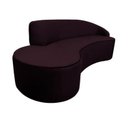 Ver imagem 5 de Sofá Curvo Orgânico Infinity 2,10m Veludo Uva Braço Direito Sala Estar Luxo Design