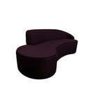 Ver imagem 2 de Sofá Curvo Orgânico Infinity 2,10m Veludo Uva Braço Direito Sala Estar Luxo Design