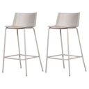 Ver imagem 1 de Kit 2 Banquetas Ipanema Média Fratini 86,50 Cm (altura) em Polipropileno Base em Aço Nude