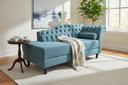 Ver imagem 1 de Recamier Decorativo Divã Styllus Lado Esquerdo Linho Azul