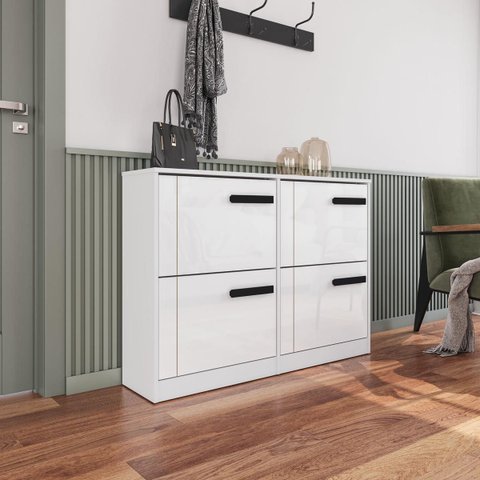 Sapateira Lisboa com 4 Gavetas 110x92cm Branco 250690