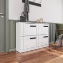Ver imagem 1 de Sapateira Lisboa com 4 Gavetas 110x92cm Branco 250690