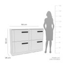 Ver imagem 4 de Sapateira Lisboa com 4 Gavetas 110x92cm Branco 250690