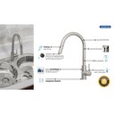 Ver imagem 3 de Misturador Monocomando Tramontina Arko Plus em Aço Inox com Extensor Aço Inox