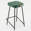 Ver imagem 1 de Banqueta Média para Cozinha Vik Estofada Couríssimo Verde - Desk Design