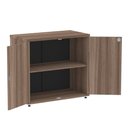 Ver imagem 2 de Armário Baixo P25 Pandin 80 Cm (largura) em Mdp Cor Walnut com 2 Portas e Prateleira