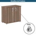 Ver imagem 6 de Armário Baixo P25 Pandin 80 Cm (largura) em Mdp Cor Walnut com 2 Portas e Prateleira