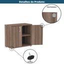 Ver imagem 5 de Armário Baixo P25 Pandin 80 Cm (largura) em Mdp Cor Walnut com 2 Portas e Prateleira