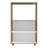 Armário Multiuso Cozinha para Forno Micro-ondas Thaís 02 Portas Savana Preto - Desk Design - 3