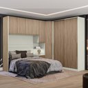 Ver imagem 2 de Quarto Casal 8 Portas 6 Gavetas Canto Areia/jequitibá
