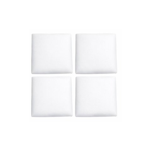 Assento Estofado P/ Banquetas e Cadeiras em Corino Premium 4 Unidades:branco